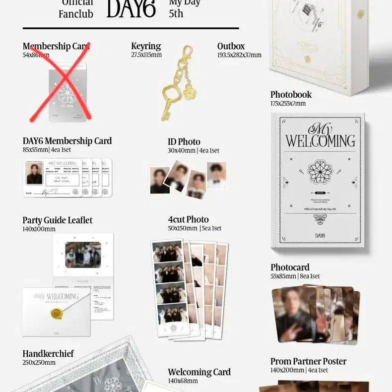 DAY6 데이식스 마이데이 5기 키트