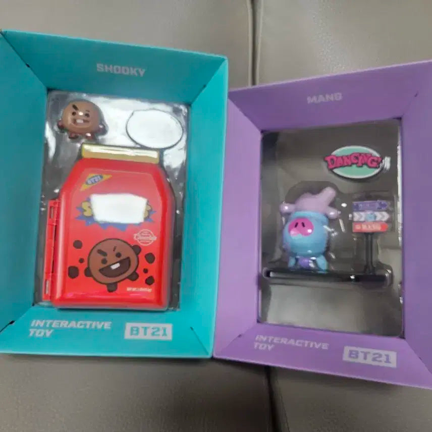 BT21 인터랙티브 피규어 SHOOKY, MANG 세트