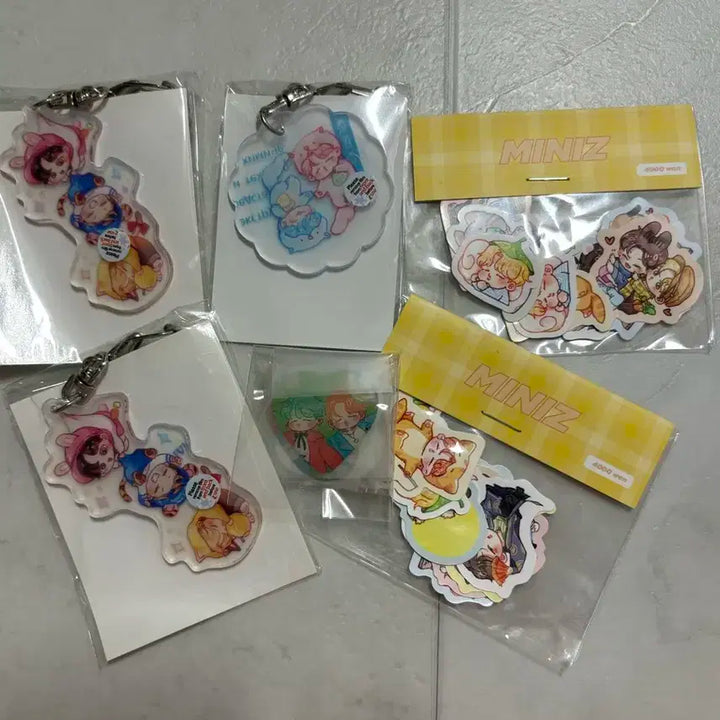 방탄소년단 BTS 미니즈 스티커 키링 set 일괄판매