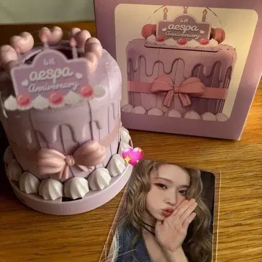 (미개봉) 에스파 4주년 파티 케이크 윈터 버전