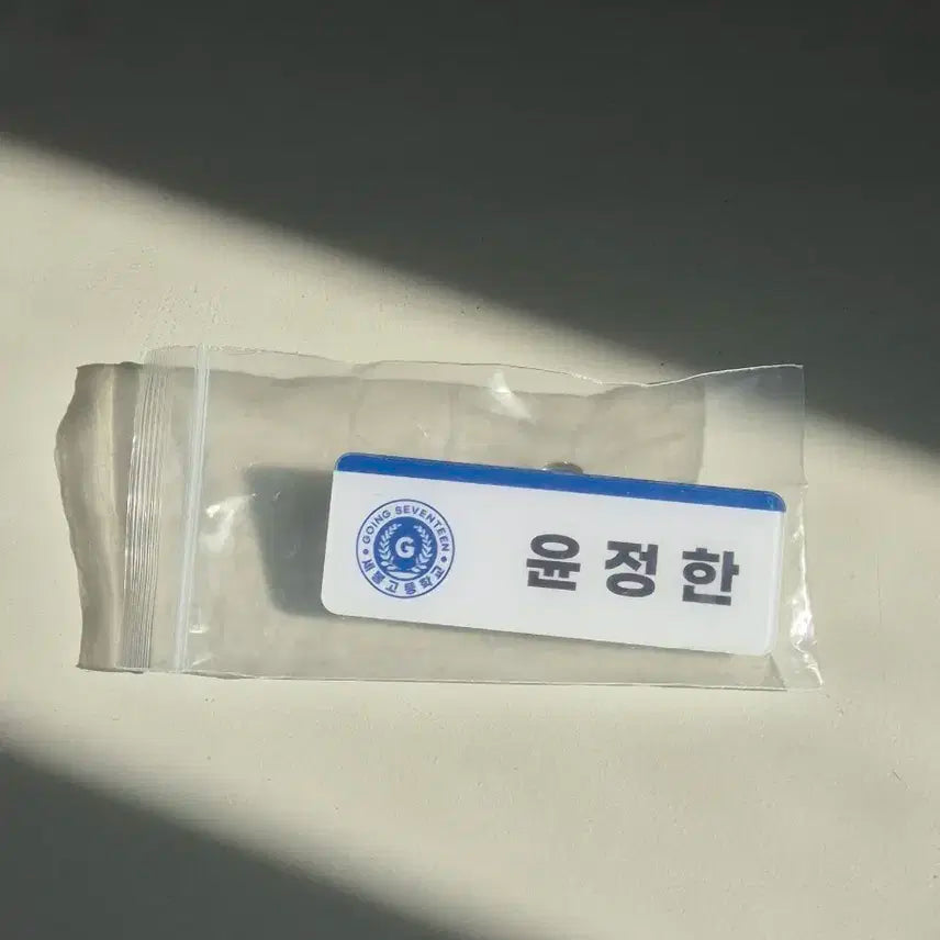 세븐틴 정한 비공굿 명찰