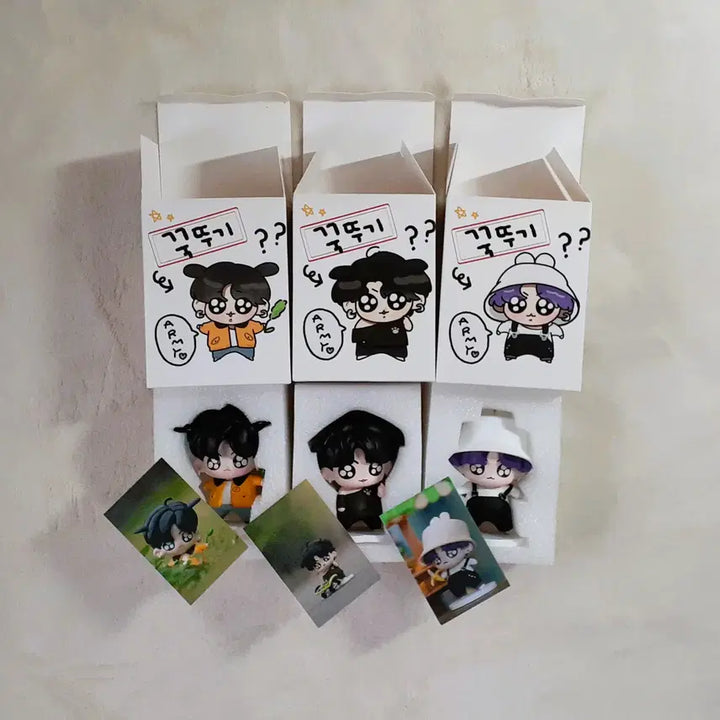 모꾸뽀꾸님 꾹뚜기 피규어 3종