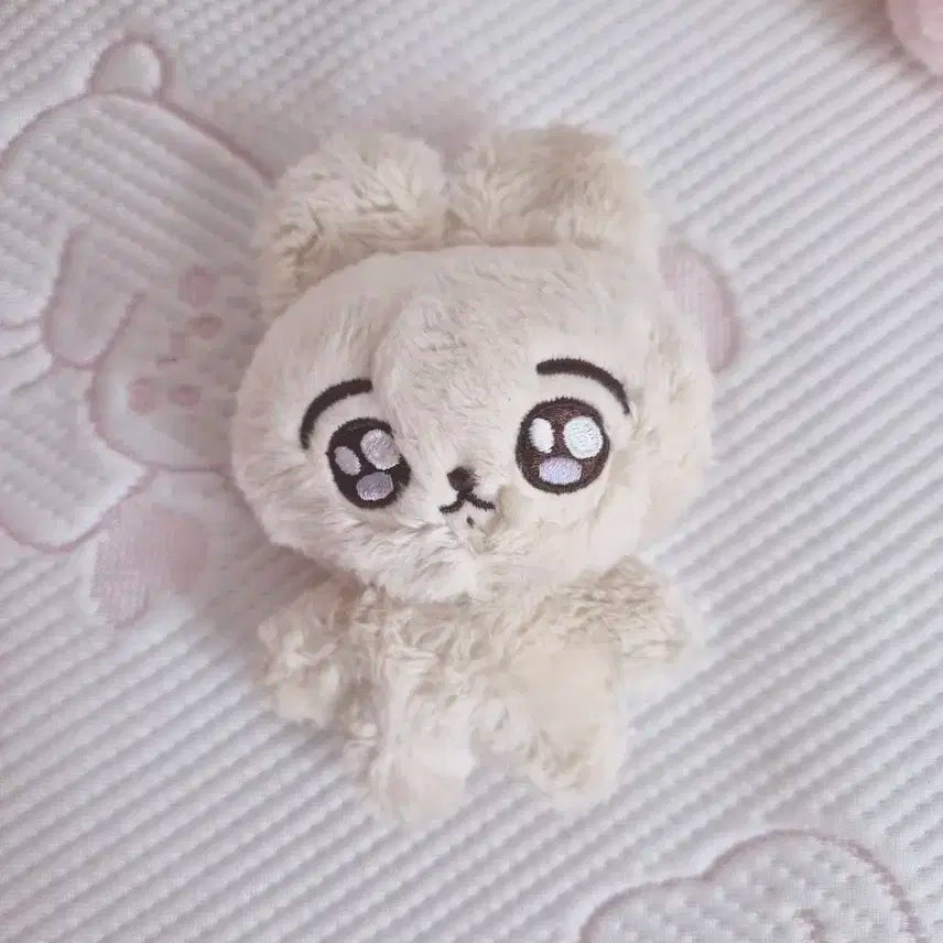 정국 토끼 인형 키링 아이보리