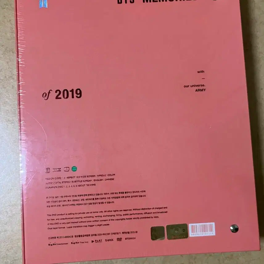 [정품/미개봉] BTS 2019 MEMORIES Blu-ray