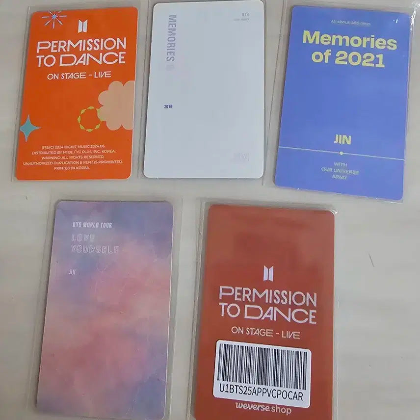 방탄소년단 진 석진 포카 bts