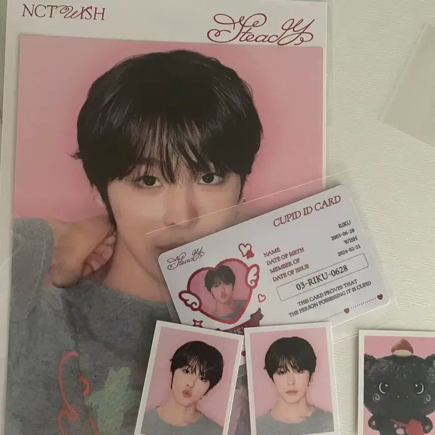 nct wish 엔시티위시 리쿠 스테디팝업 아이디카드