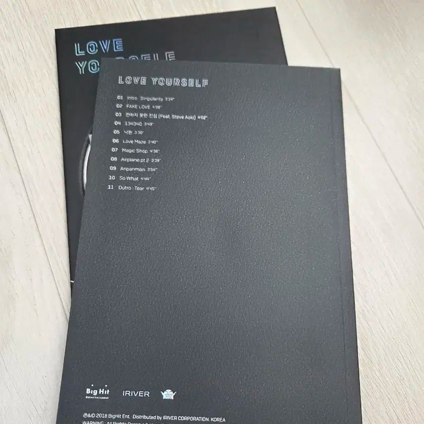 방탄소년단 풀박 앨범 개봉품 Love Yourself Tear