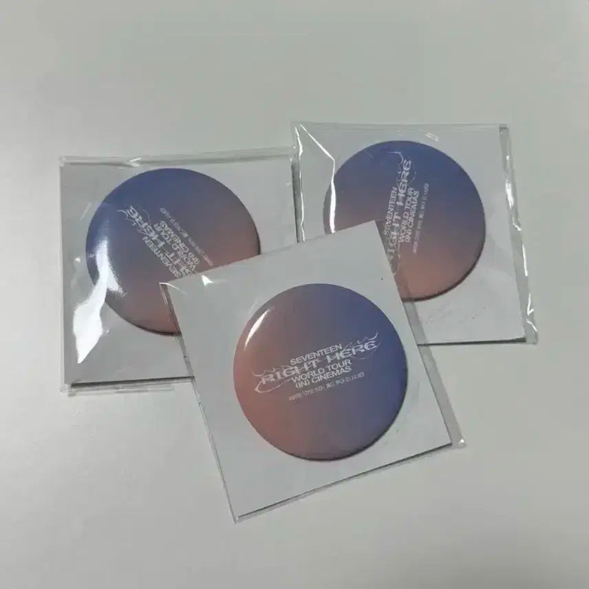 세븐틴 롸잇히어 라잇히어 CGV 영화 특전 핀뱃지