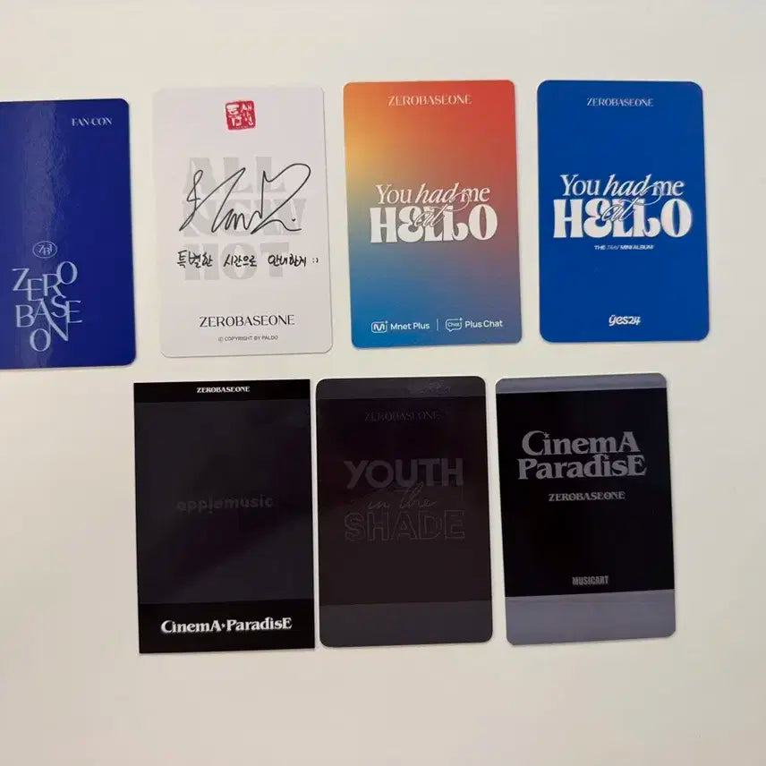 제로베이스원 zb1 제베원 성한빈 포카 7장 일괄