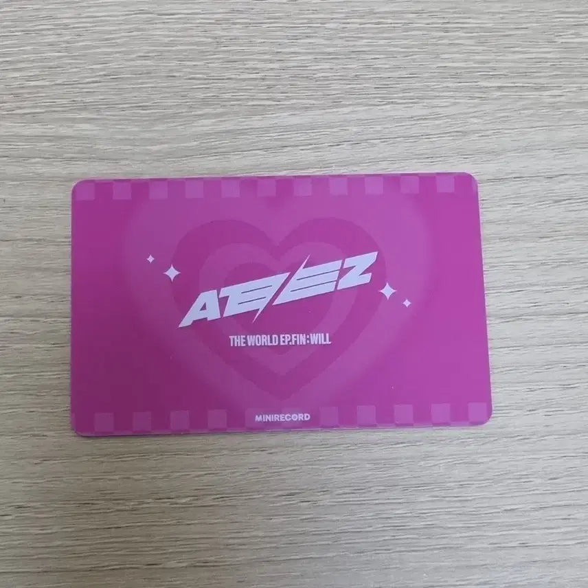 에이티즈 여상 미니레코드 특전 학생증