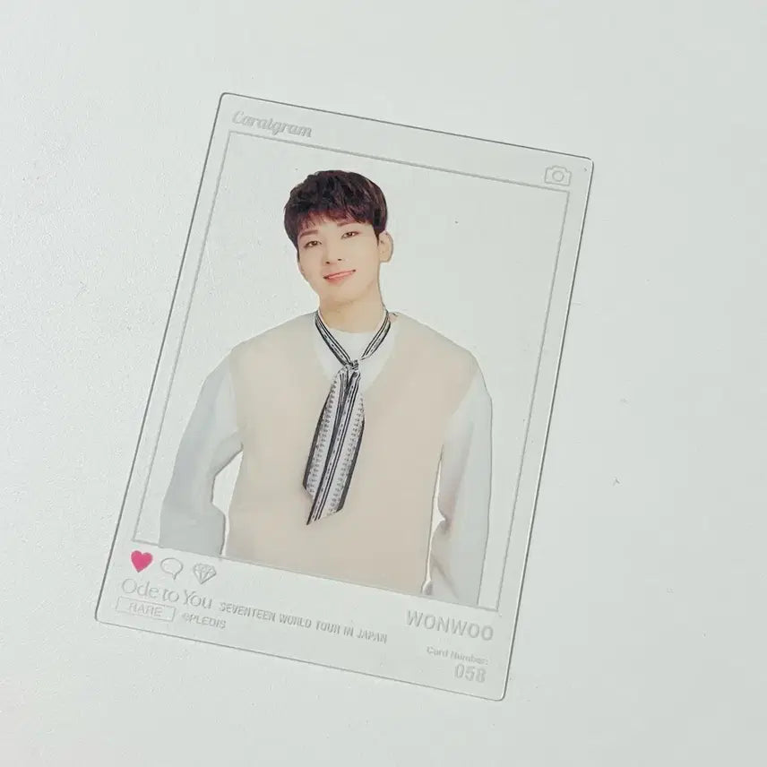 세븐틴 원우 오드투유 투어 재팬 트레카 일본 포카