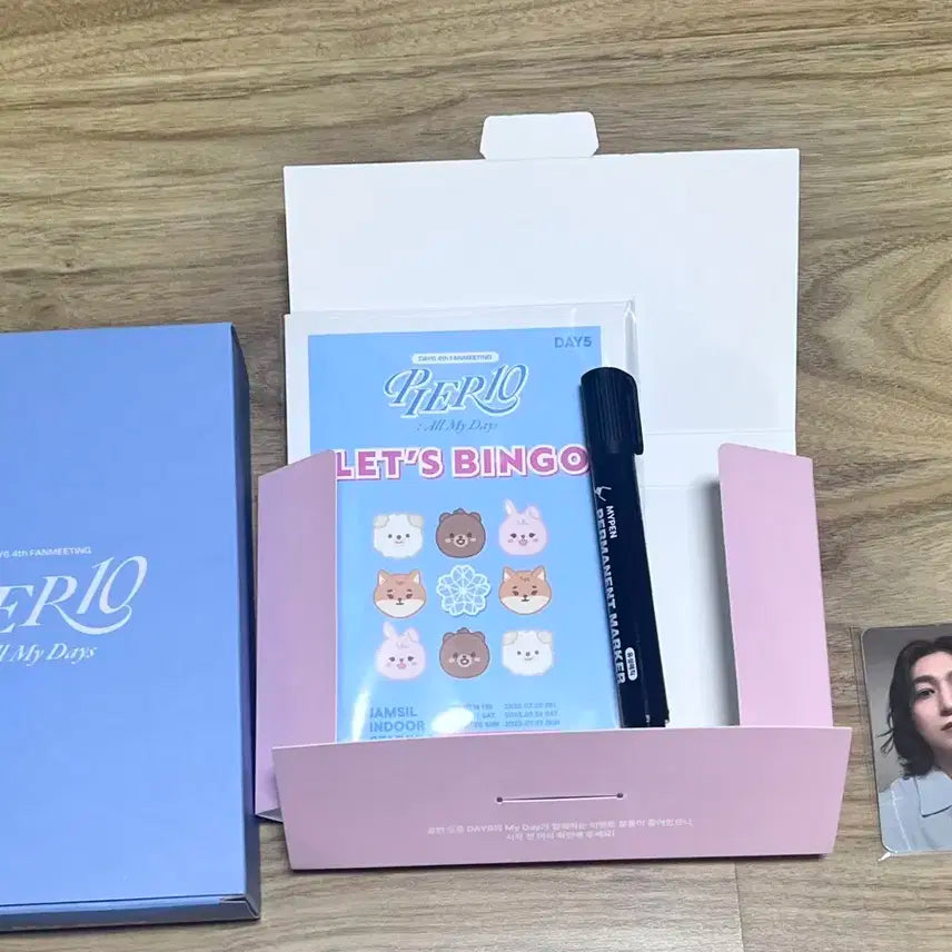 데이식스 팬미팅 pier10 입장포카 수건 빙고판