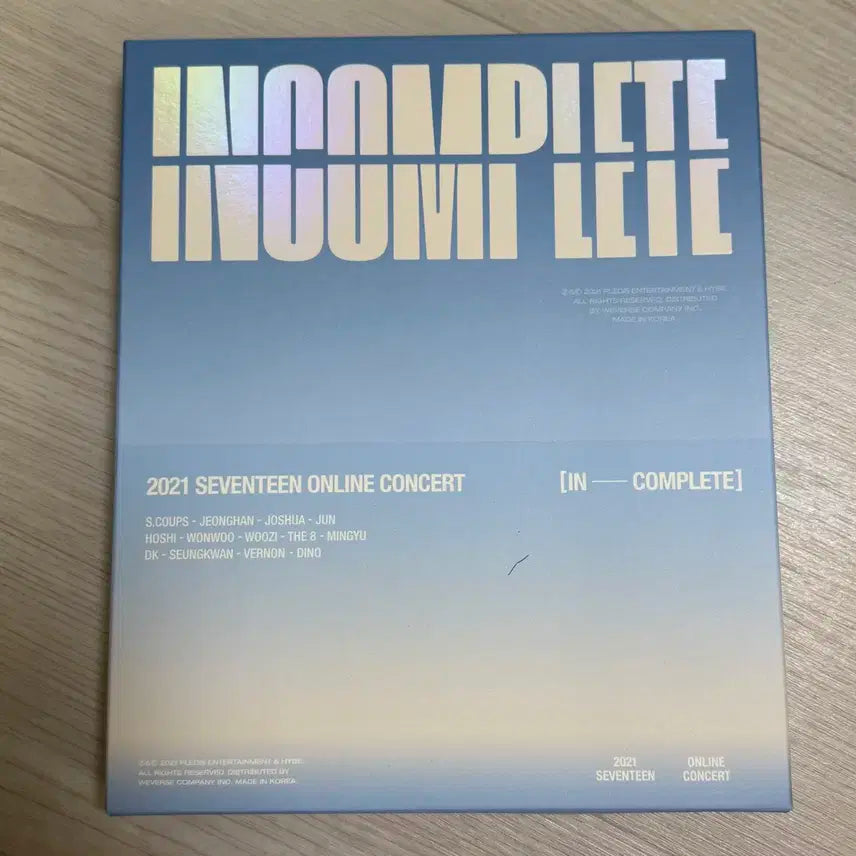 세븐틴 인컴플릿 dvd