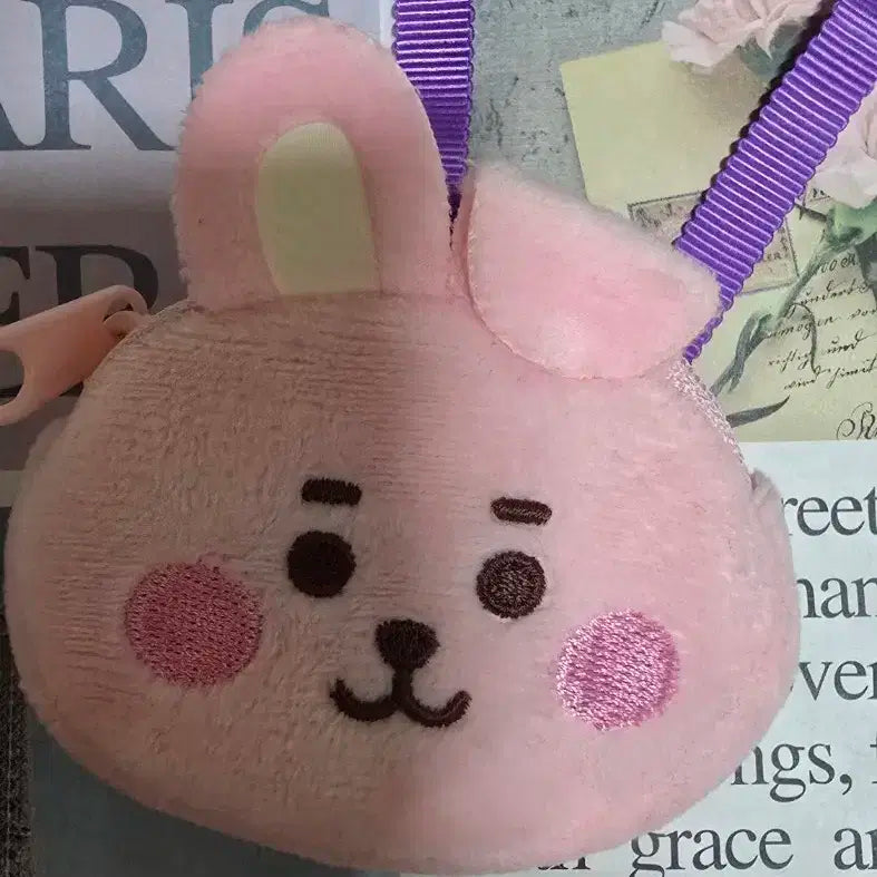BT21 Cooky 핑크색 동전지갑