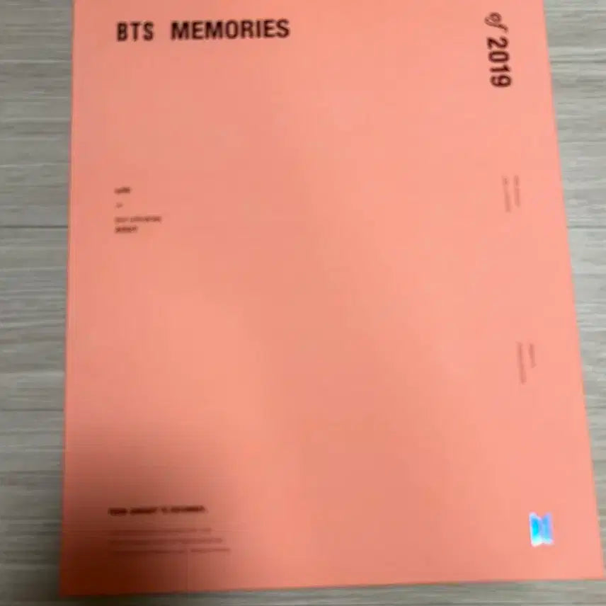 방탄소년단 BTS Memories of 2019 DVD