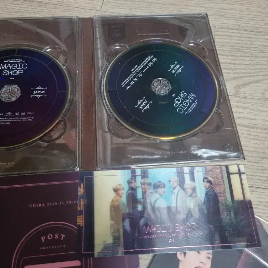 방탄 일본 매직샵 블루레이 지민 인화사진 포함 풀셋 양도.  bts