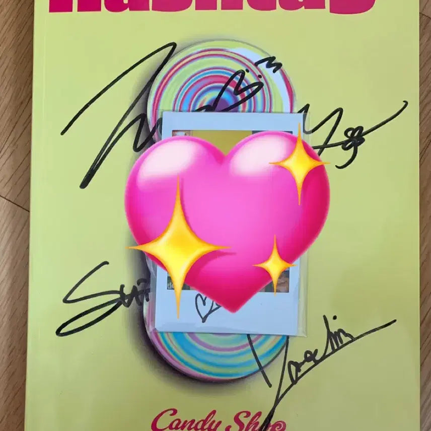 캔디샵 Candy Shop 1집 친필 싸인 앨범 폴라 폴라로이드 싸폴