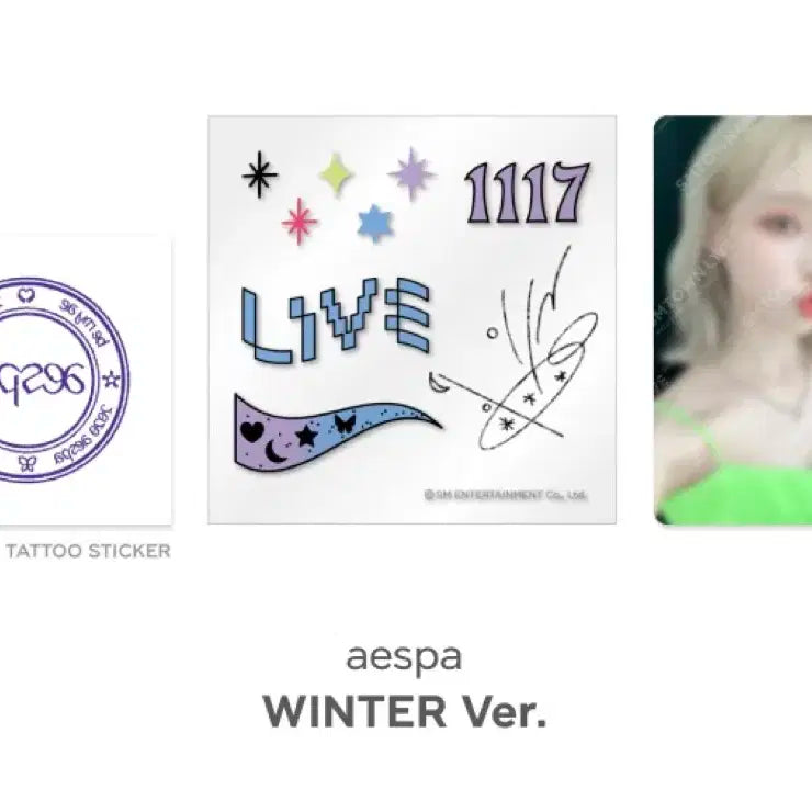 에스파 smcu 2022 타투스티커 세트