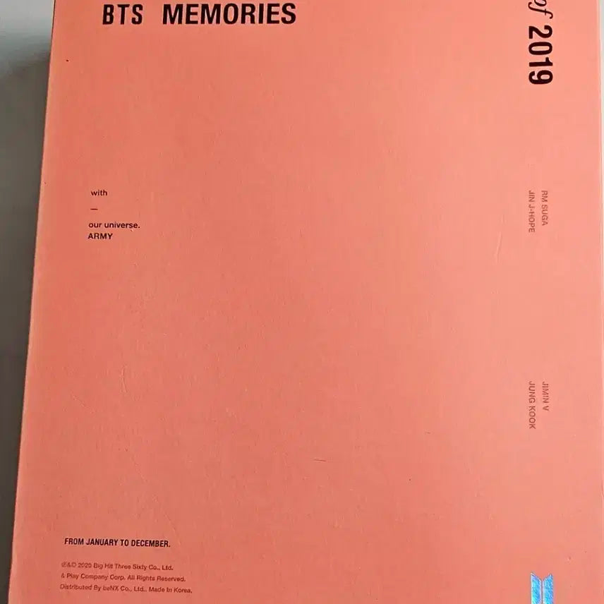 방탄소년단 메모리즈 2019 DVD