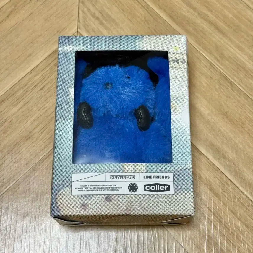 뉴진스 x 꼴레 퍼리 버니 플러시 키링 타이드 블루 인형