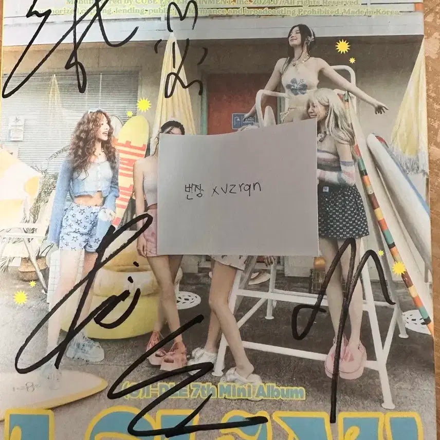 (비매)아이들 사인앨범 wave ver. 판매 풀구성 친필싸인 여자 양도