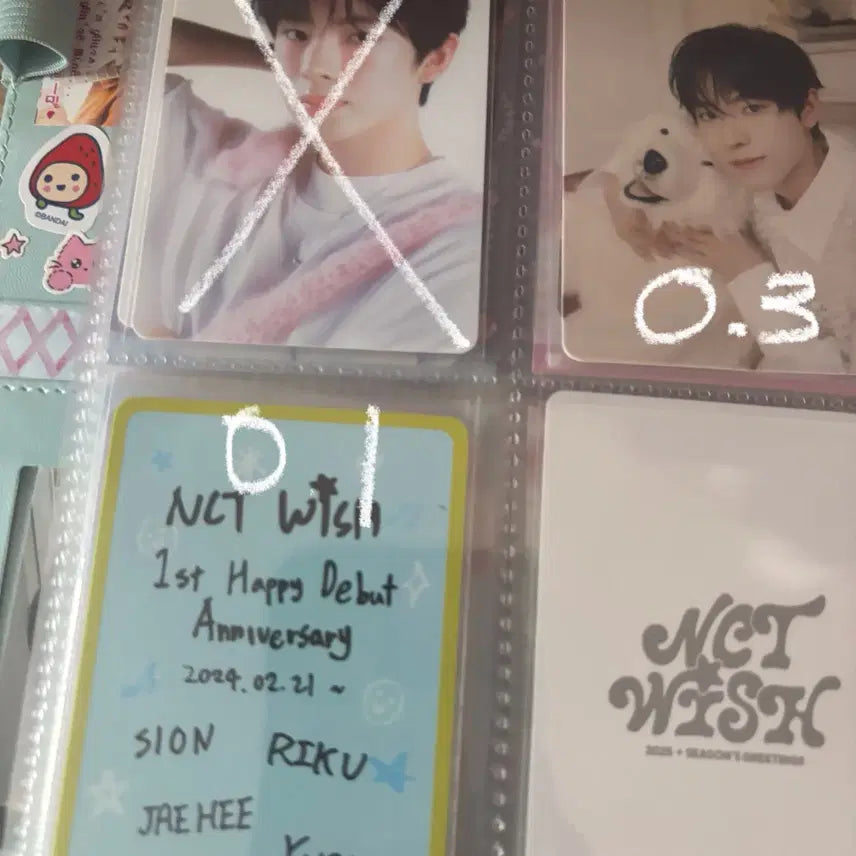 Nct wish 엔시티위시 시온 리쿠 유우시 사쿠야 양도 포카 위츄 위시