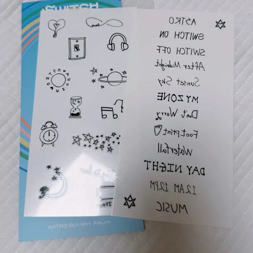 아스트로 스위치온 팝업 타투스티커세트
