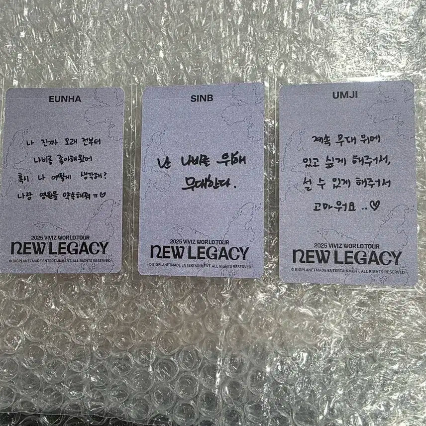 2025 비비지 월드 투어 콘서트 MD 특전 포토카드 세트