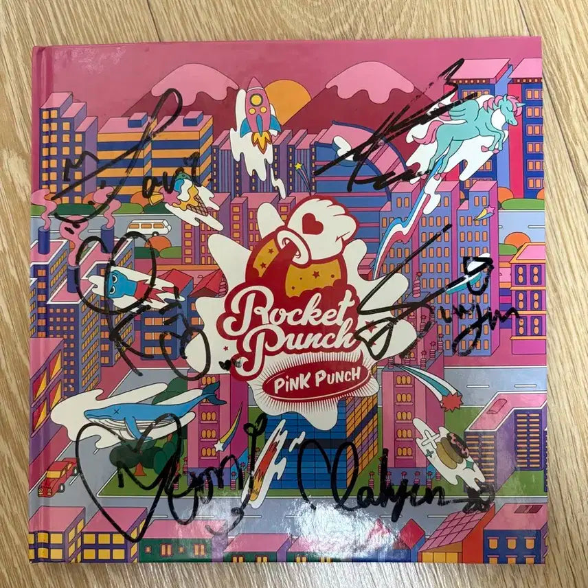 로켓펀치 Pink Punch 친필싸인CD 앨범 비매 품