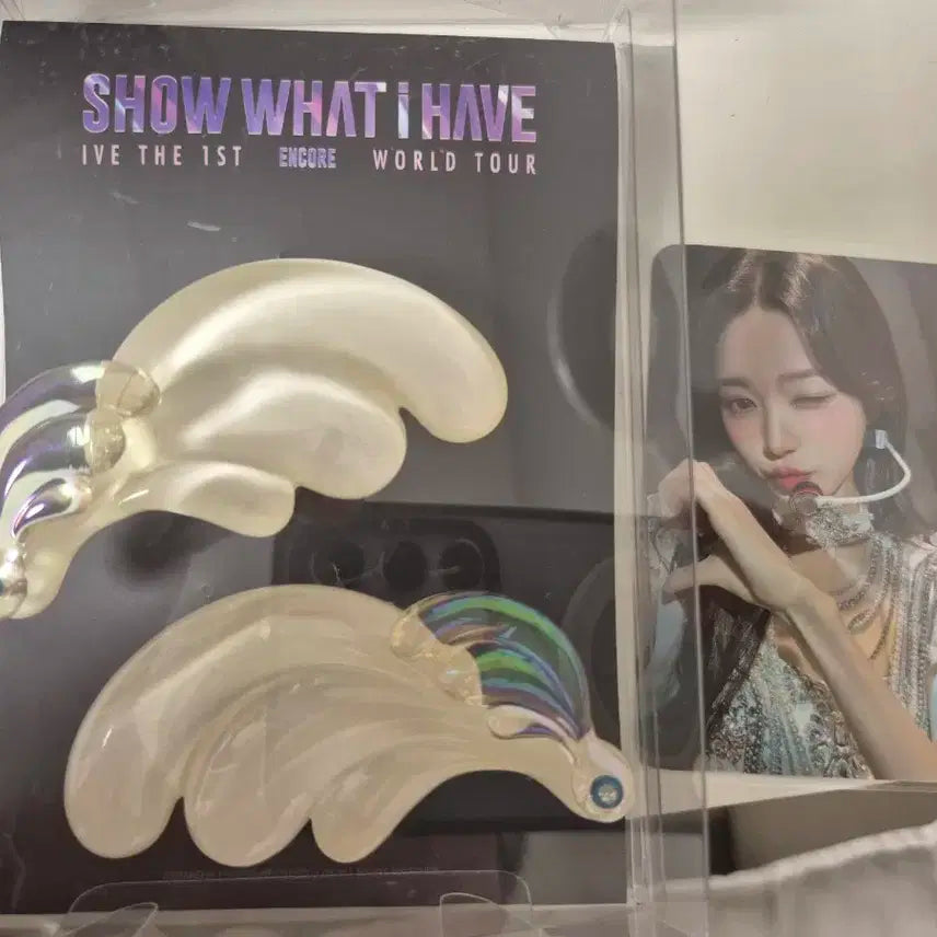 아이브 월드투어 앙콘 날개헤어핀 원영포카