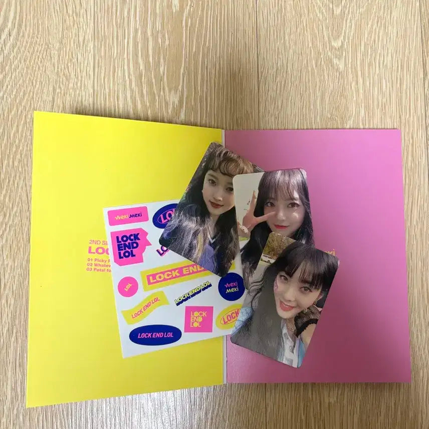 위키미키 Lock End LOL 친필 사인 앨범 CD 비매 품