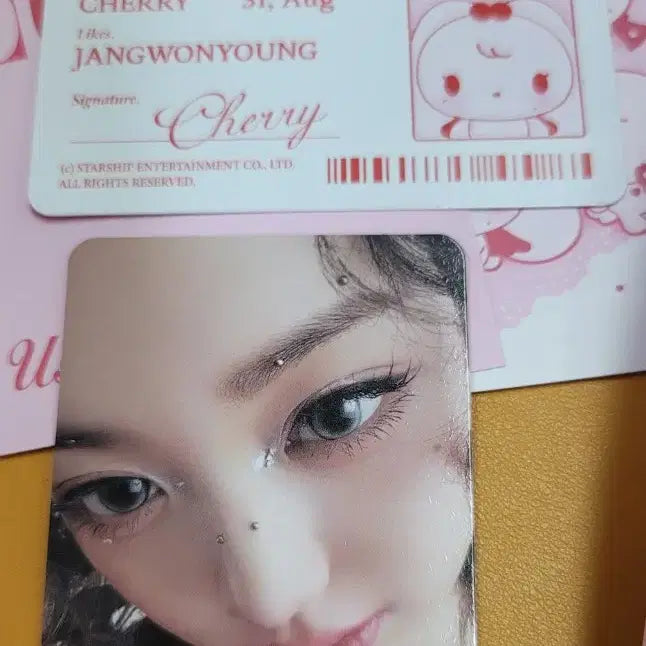 아이브 인형키링 원영포카+원영키링(체리)