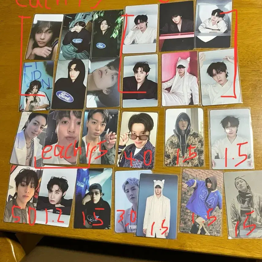 방탄소년단 BTS V JHOPE JUNGKOOK 포카