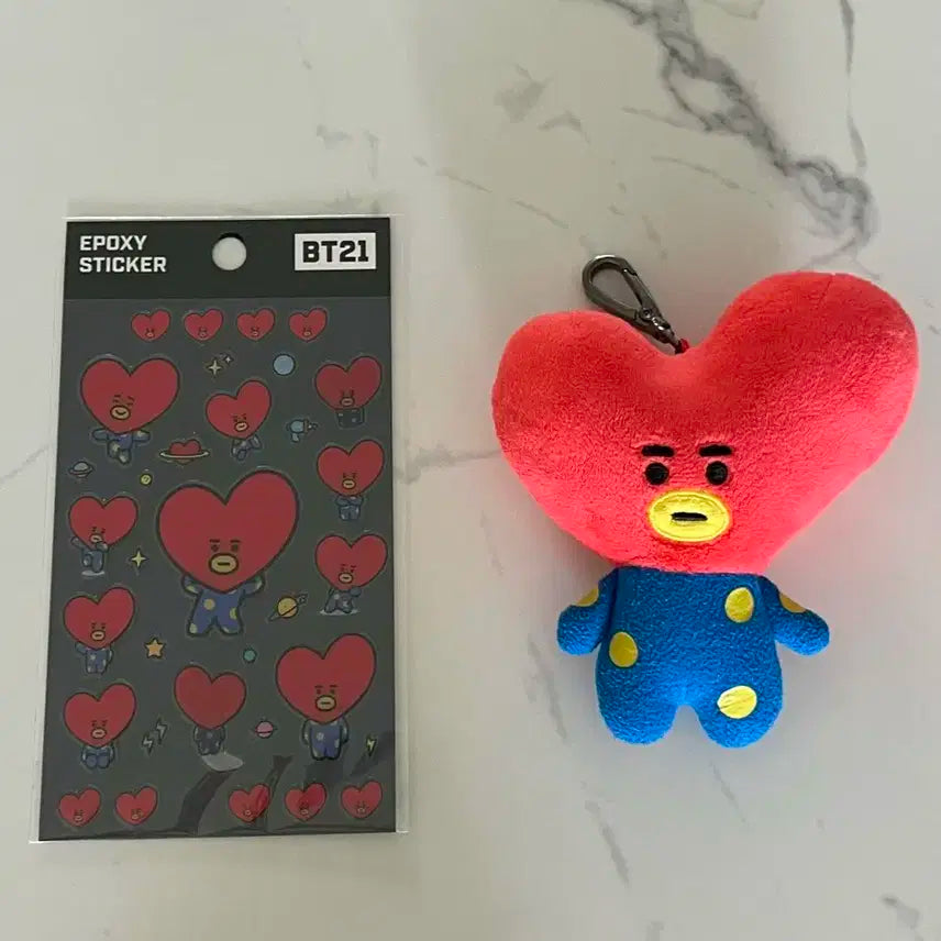 BT21 타타 인형 키링 +스티커