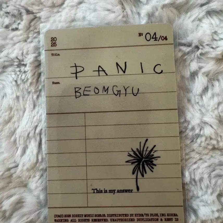 투바투 범규 패닉포카 양도