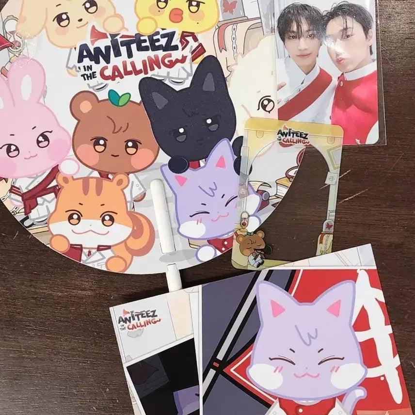 에이티즈 애니티즈 팝업 유닛 투명 포카 엽서 부채 일괄