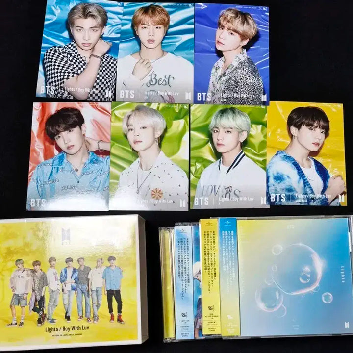 방탄 일본 Lights 라이츠 초회한정반, 통상반 CD +7종 포카