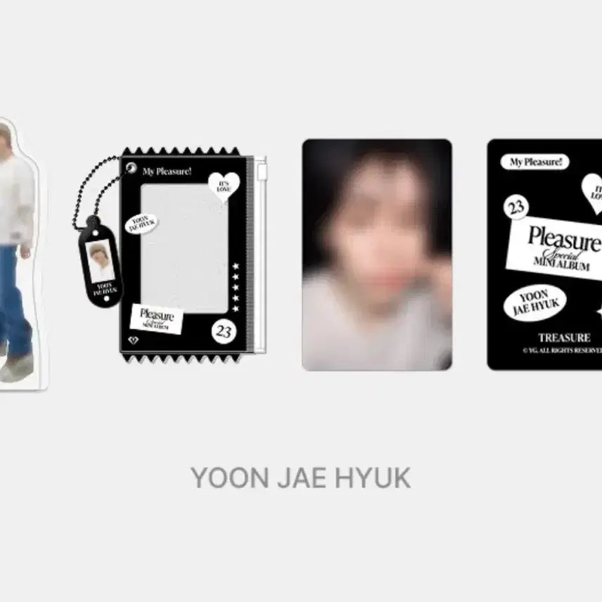 트레저 윤재혁 미니 아크릴 스탠드 pvc 파우치 세트 양도