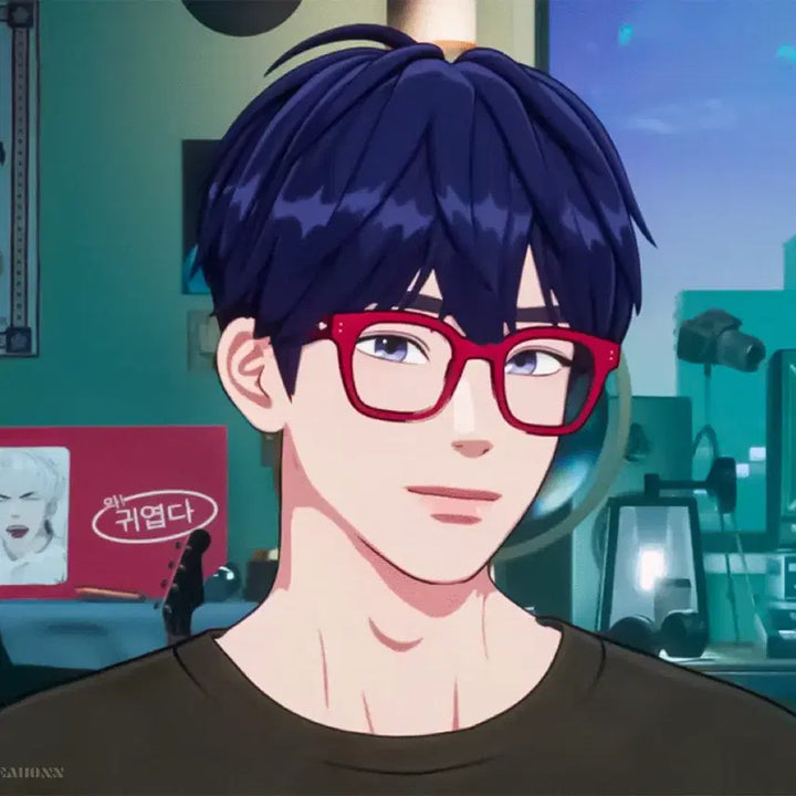 플레이브 예준 10cm 인형 옷 빨간 안경