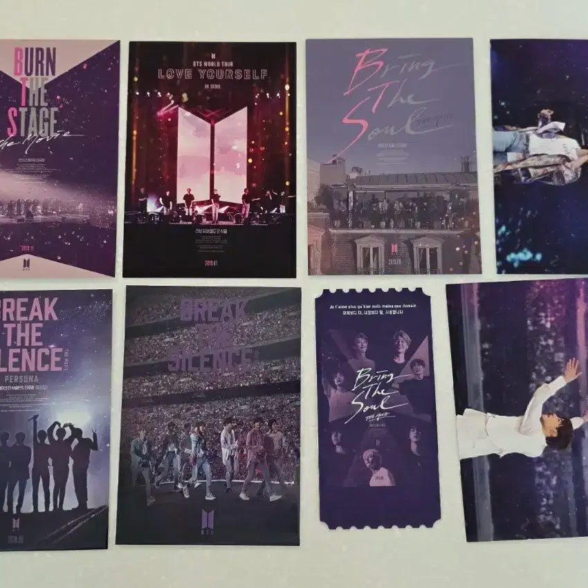 방탄소년단 BTS 영화 엽서 6장 + 브링더소울 오리지널티켓 1장