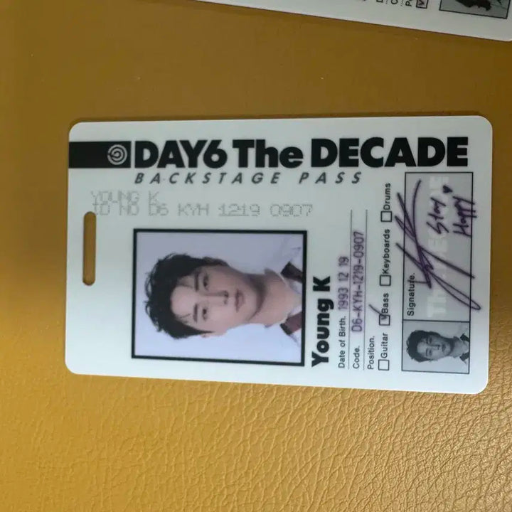 데이식스 영케이 성진 id card ver