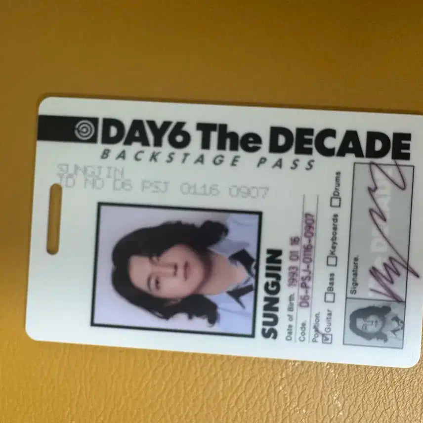 데이식스 영케이 성진 id card ver