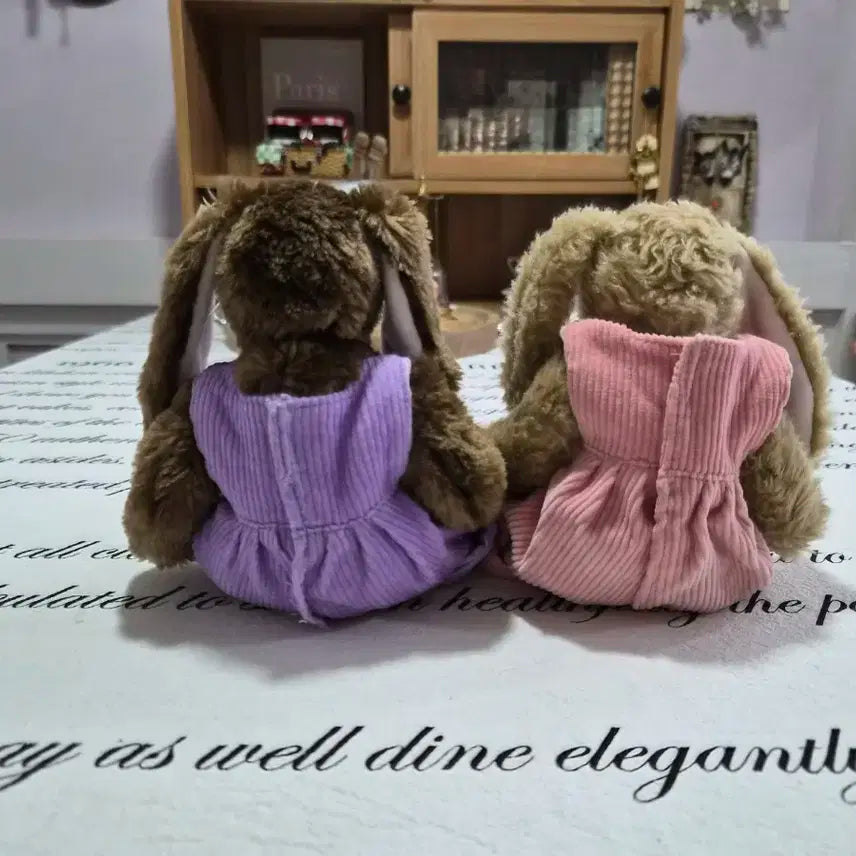빈티지 티와이 토끼 인형 세트