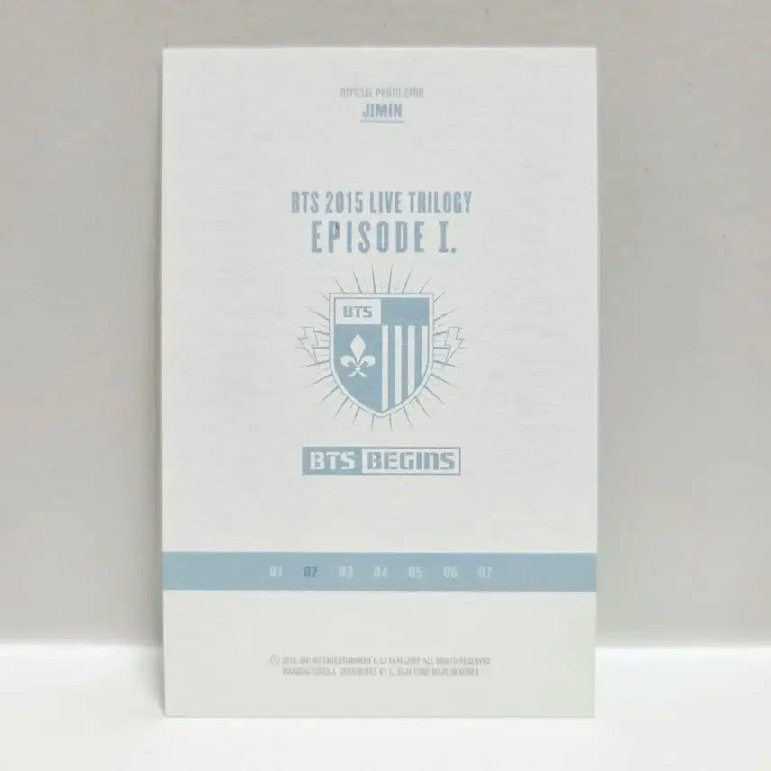 방탄 지민 2015 비긴즈 미니포카 포토카드