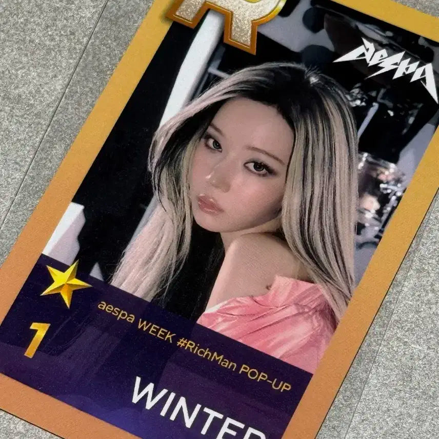 에스파 리치맨 팝업 윈터 슈스엠 포카 포토카드 양도