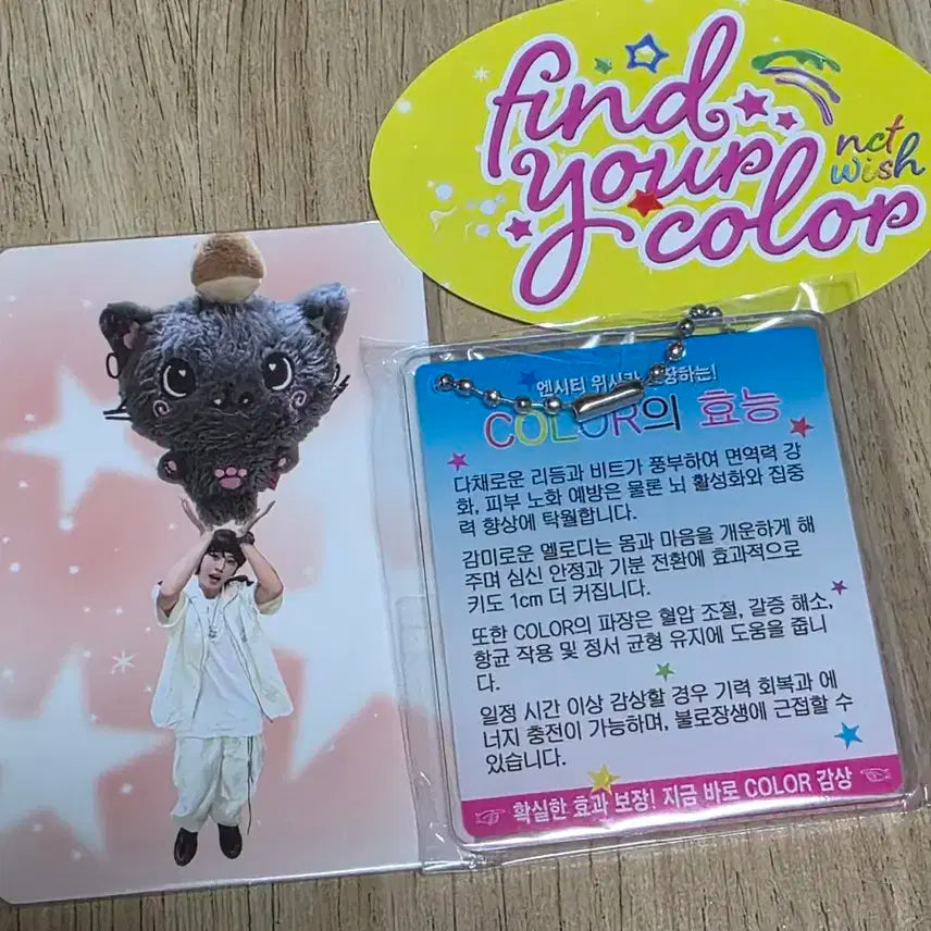 엔시티위시 컬러 팝업 위시돌 포카 리쿠+로고 스티커+아크릴 키링 일괄