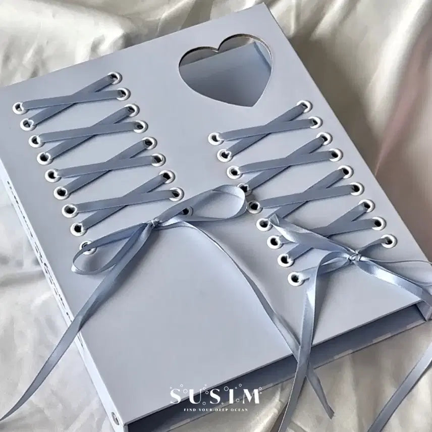 원가이하)) 수심 SUSIM 하트 리본 다이어리 바인더 포카바인더 대지