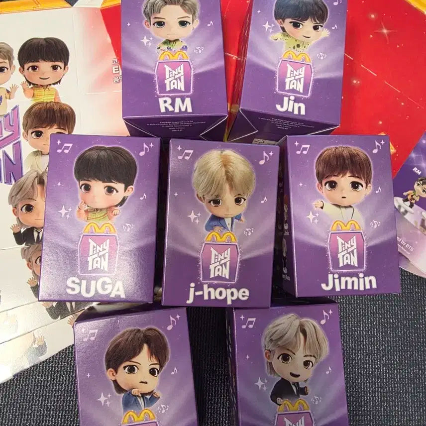 맥도날드 bts  TinyTAN 인형 풀세트