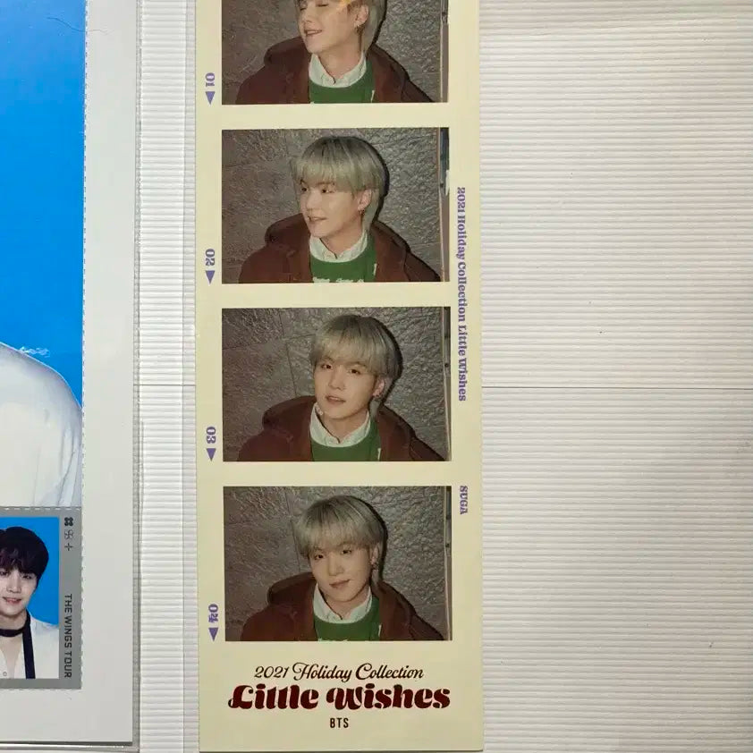 방탄 홀리데이 네컷 포토 슈가 윤기 포카