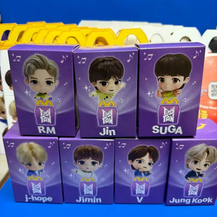 BTS 방탄 맥도날드 해피밀 TinyTAN 피규어 7종 세트 미개봉